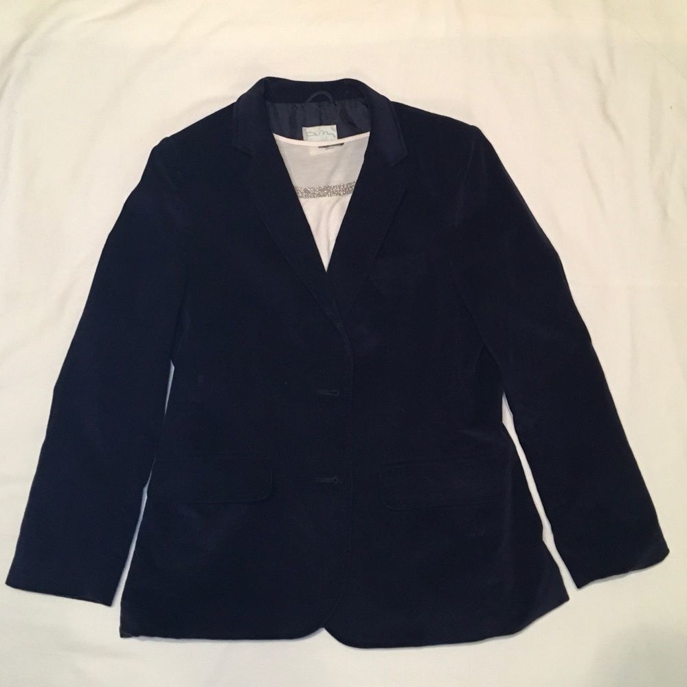 Vintage De Miera Navy Corduroy Blazer SZ 14